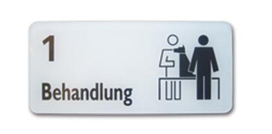 Rundeckenschild  mit Symbol (VET)   Behandlung 1