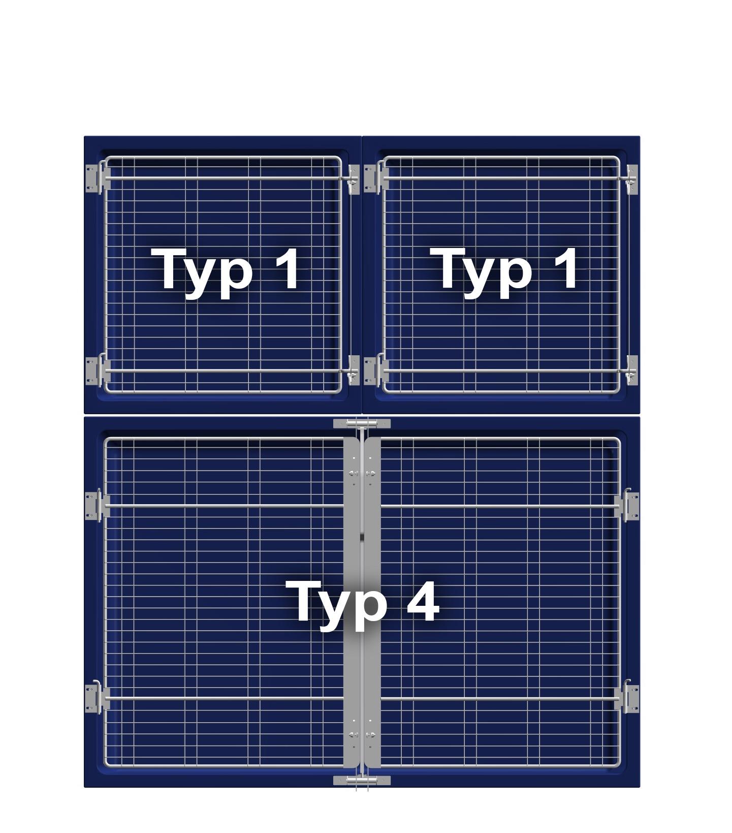 MK 22 Gestell für Tierboxenkombinationen       1 x Typ 4 und 2 x Typ 1