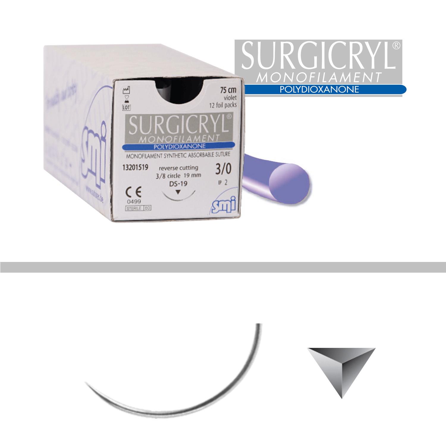 Surgicryl® Monofilament  3/8 Kreis schneidend Nadel-Fadenkombinationen