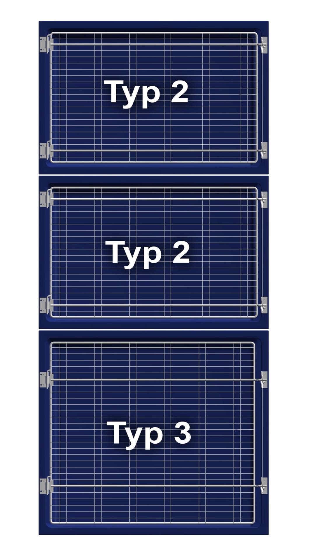 MK-31 Gestell für Tierboxenkombinationen      1 x Typ 3 und 2 x Typ 2