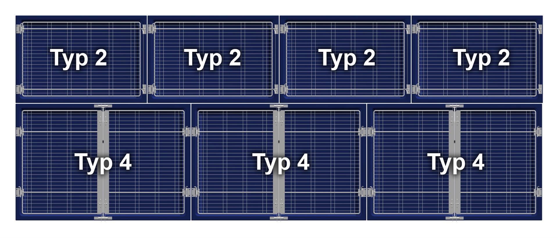 MK-26 Gestell für Tierboxenkombinationen   3 x Typ 4 und 4 x Typ 2