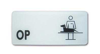 Rundeckenschild  mit Symbol (VET)   OP