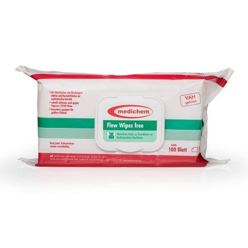 medichem Flow Wipes free alkoholfrei 20 x 22 cm [100 Stück]