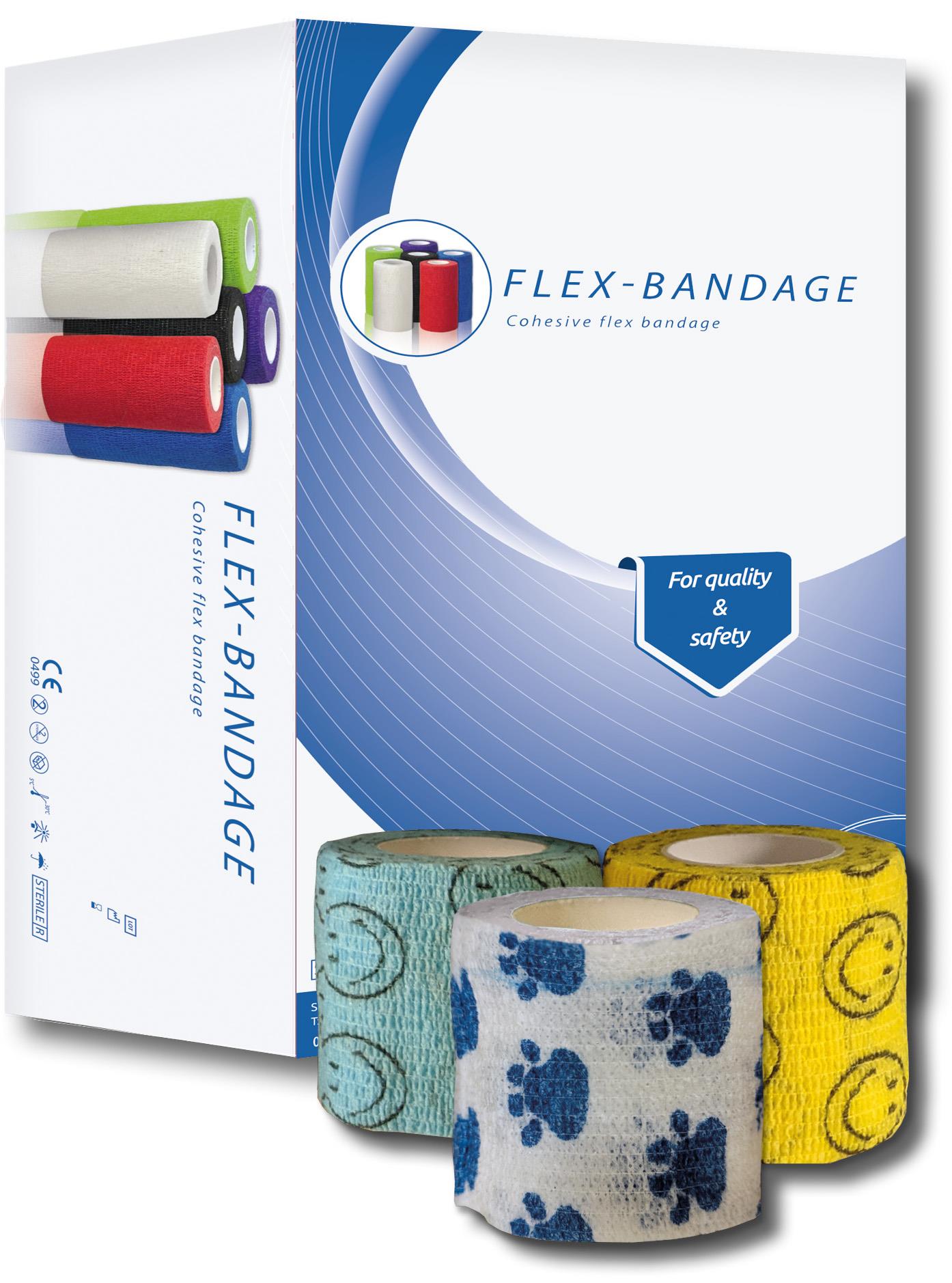 Flex Bandage FunBox Smiley und Pfote, 10cm, 18 Stück