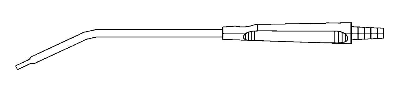 Saugansatz Orthopädic, abgewinkelt, 6 mm, mit Handgriff, 60 Stück