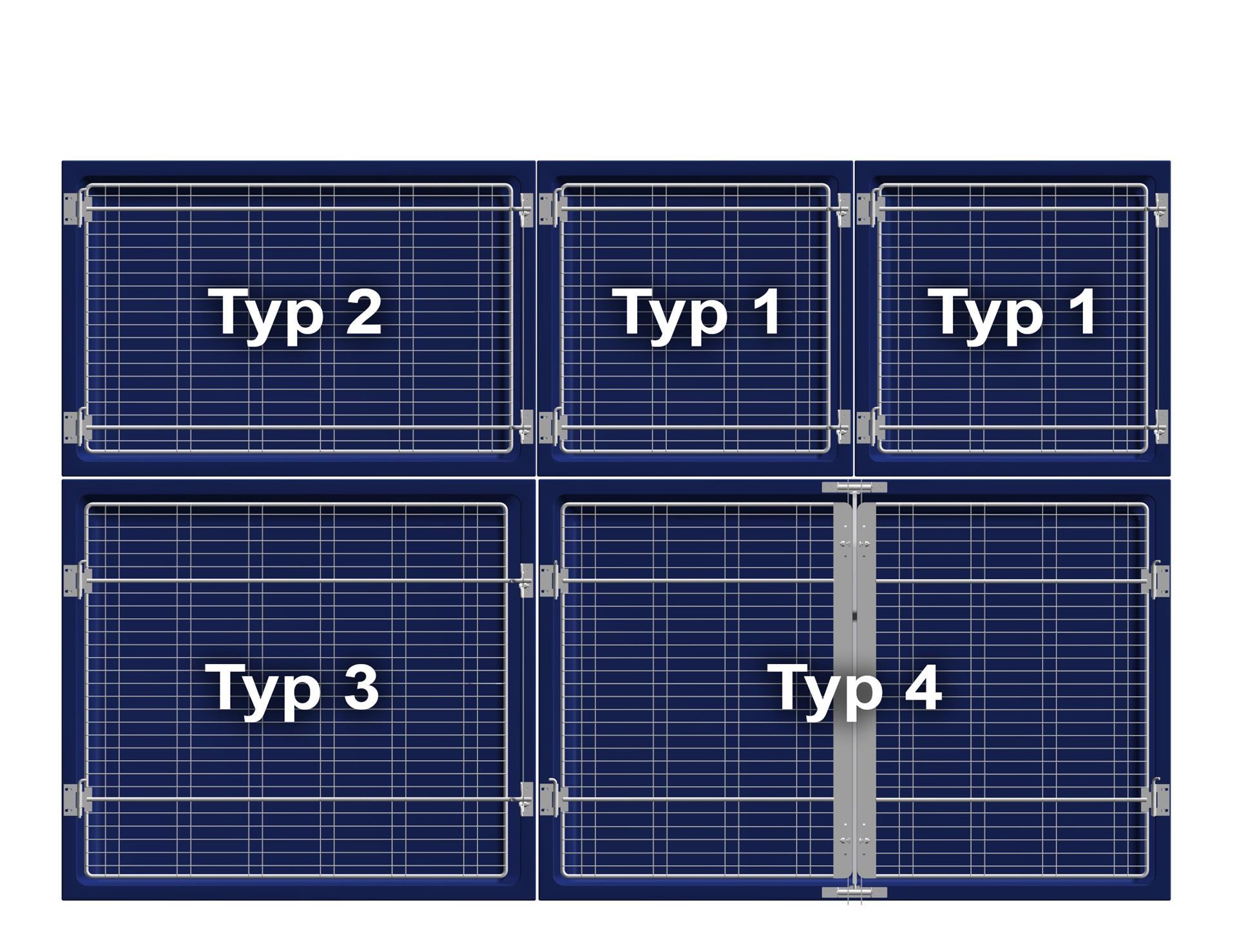 MK 24 Gestell für Tierboxenkombination  Typ 3, Typ 4, Typ 2 und  2 x Typ 1