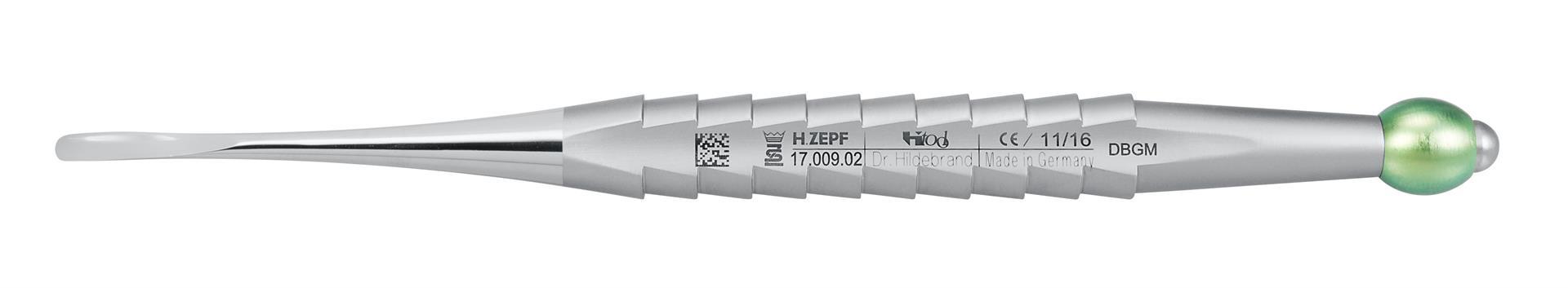 H-Tool Fig.2 gerade, Arbeitsende 2,5mm mit grüner Kugel