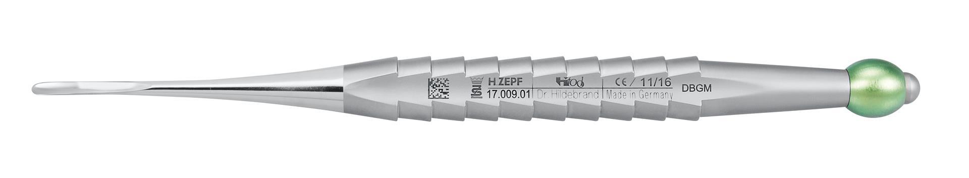 H-Tool Fig.1 gerade, Arbeitsende 2,5 mm mit grüner Kugel