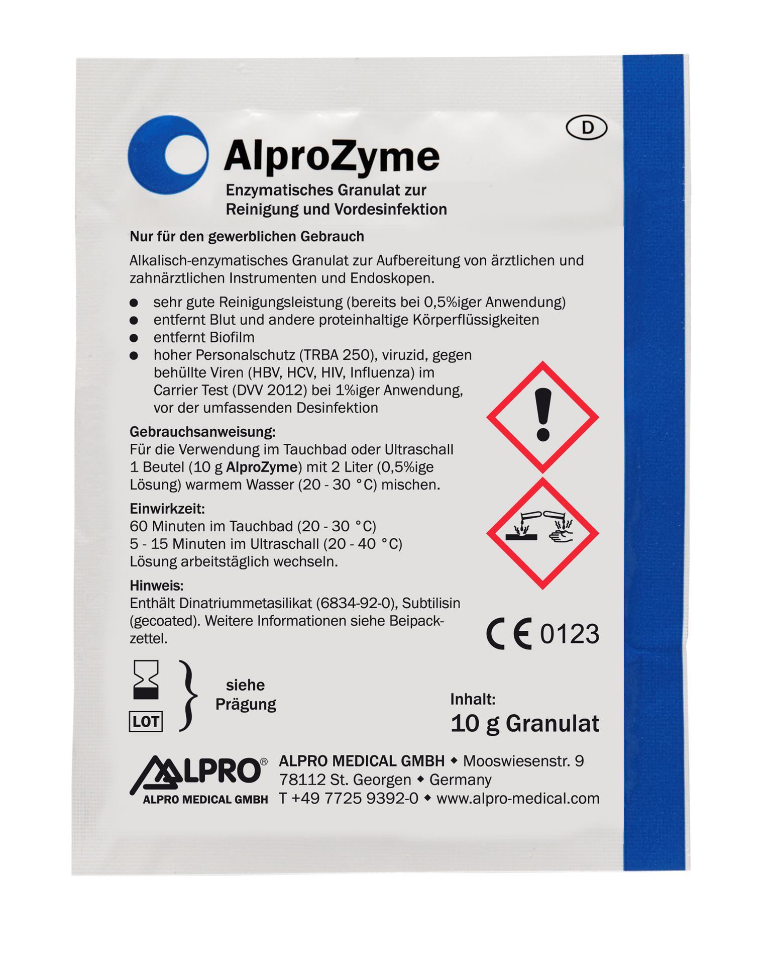 AlproZyme, 10g enzymatisches Reinigungsgranulat, 100 Stück