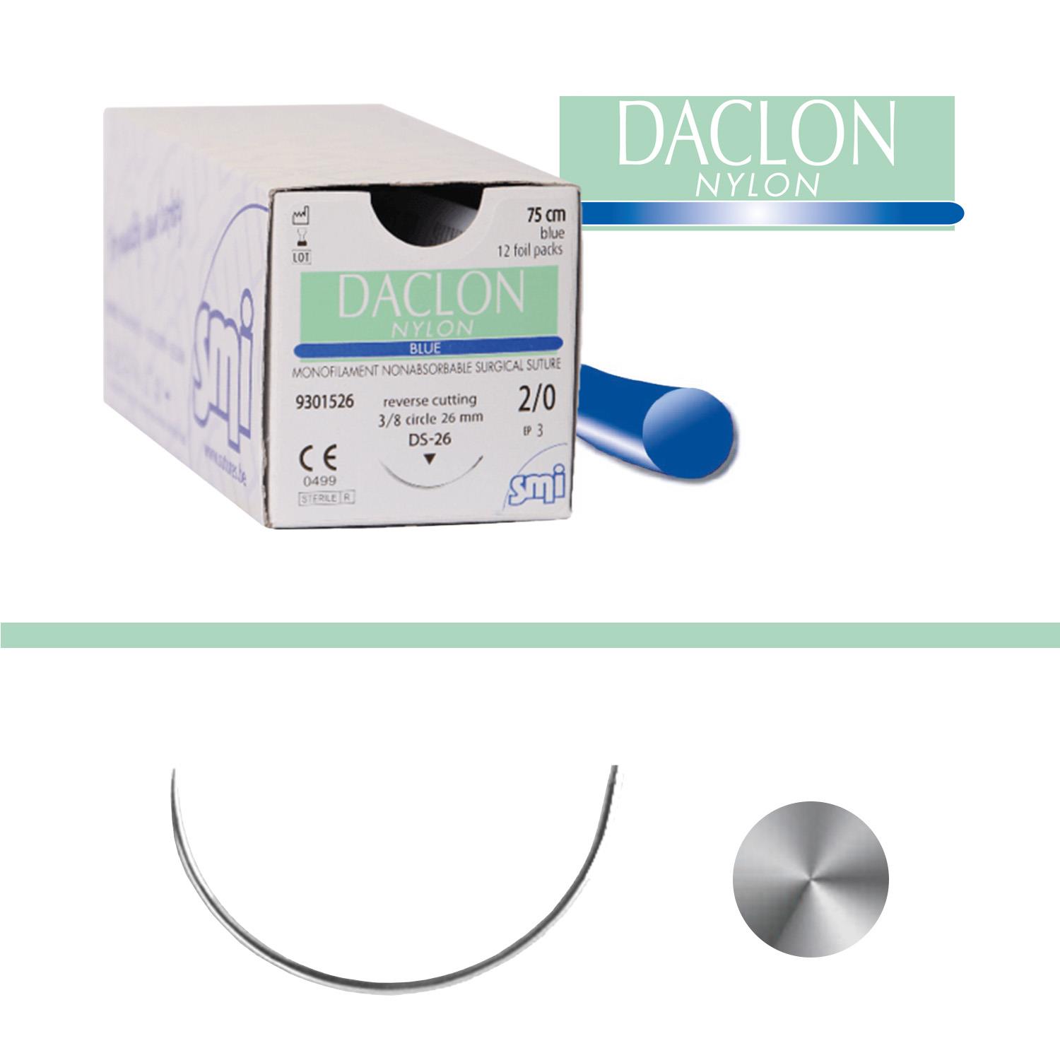 Daclon Nylon® 1/2 Kreis-Rundnadel  Nadel-Fadenkombinationen