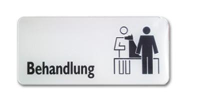 Rundeckenschild  mit Symbol (VET)   Behandlung