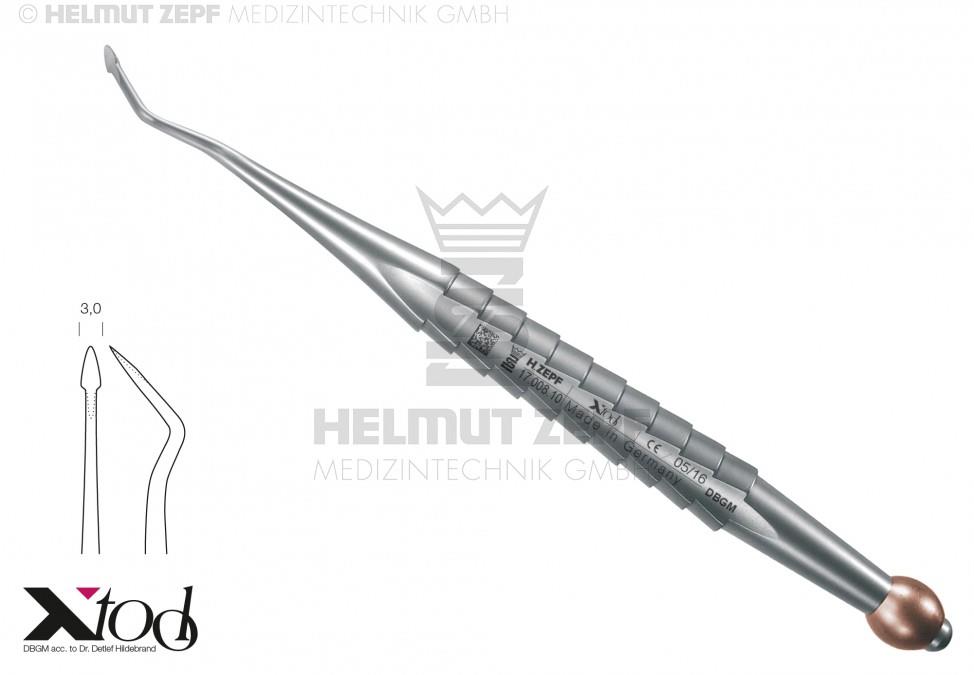 Apical Desmotom, Mesial Biegung Zepf X-Tool Griff, braune Farbcodierung