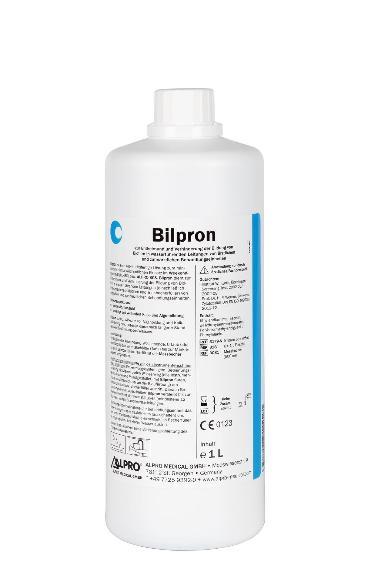 Bilpron 1 Ltr. Flasche gebrauchsfertige Lösung zur Betriebswasserentkeimung