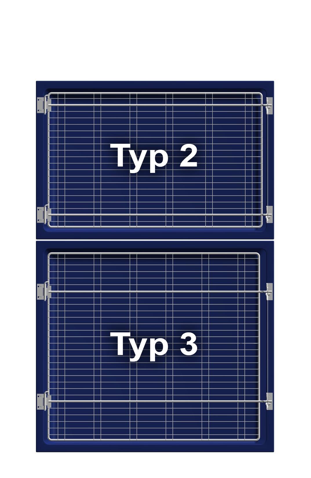 MK 21 Gestell für Tierboxenkombinationen     1 x Typ 3 und 1 x Typ 2