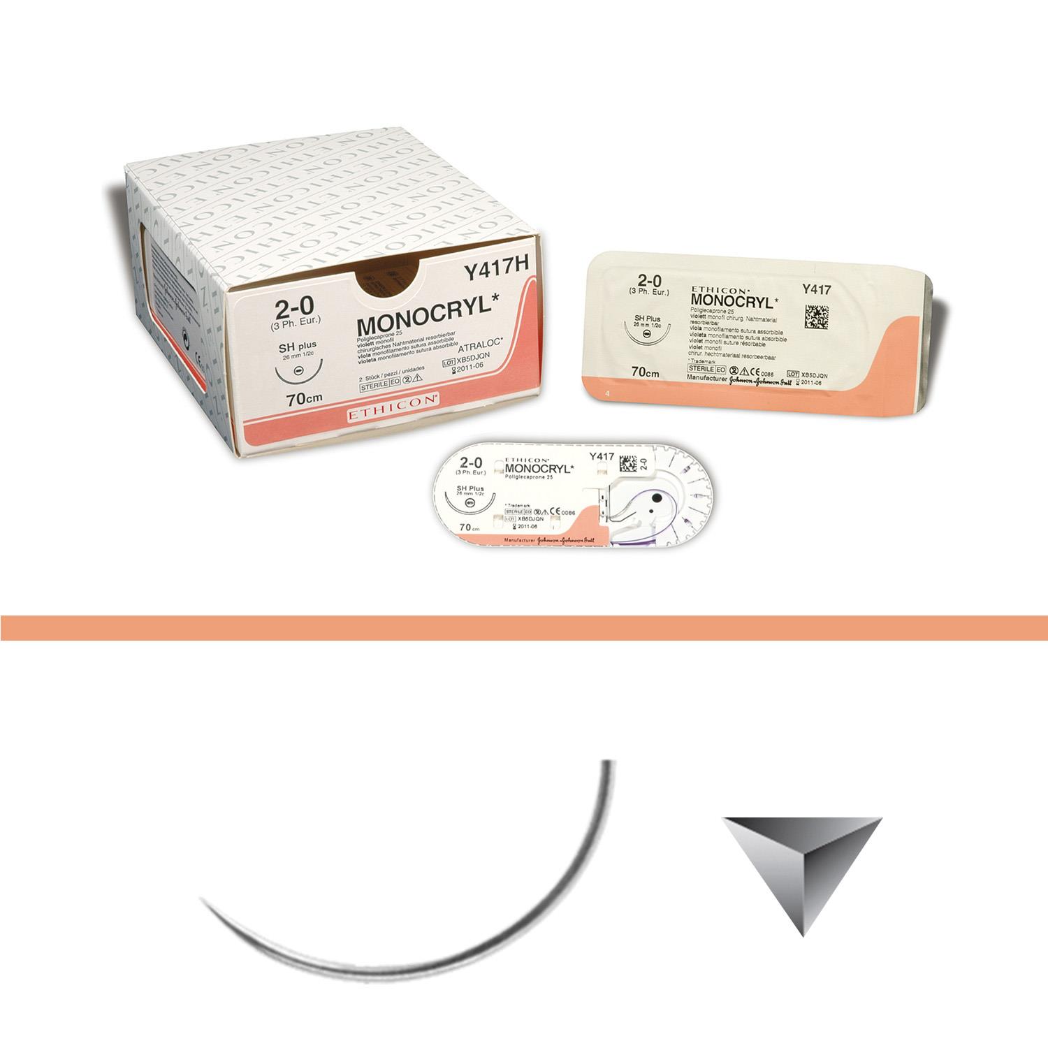 MONOCRYL UNGEF MONOFIL, FS2, USP4-0, 0,45m, 36 Stück